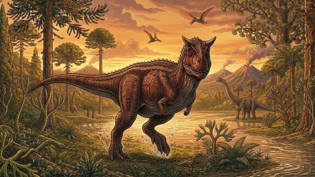 Carnotaurus drawing