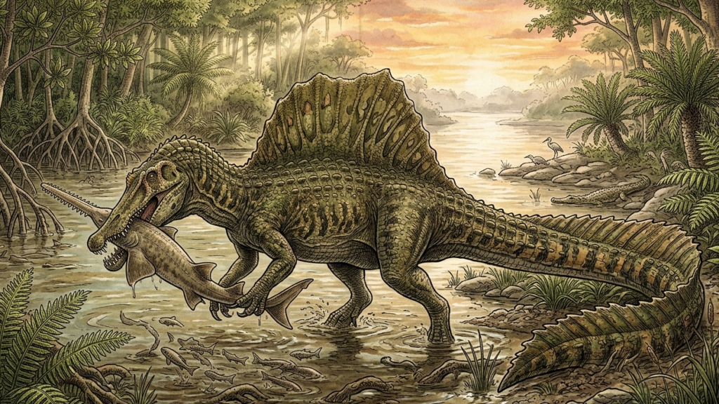 spinosaurus drawing